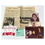 Elvis Presley Ticket Stubs & Newspaper Photos