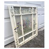 Vintage Painted Window Frame Garden Decor