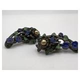 Vintage Art Nouveau Enamel Earrings