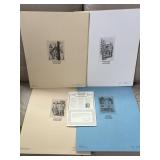 Stuart Eichel Lithograph Prints Set of Four