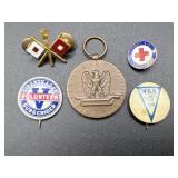 Military & Red Cross Pins & Medal