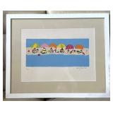 Mary Ford Screen Print Sunbathers Art Signed