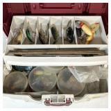 VIntage Fishing Lures In Plano Tackle Box Bomber