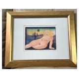 Joule Airbrush Mixed Media Going South Signed Art