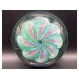 Signed Epiphany Studio Art Glass Paperweight