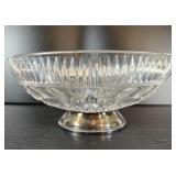 Crystal Silverplate Divided Nut Dish
