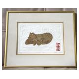 Carol Lummus Peking Tom Embossed Paper Etching