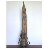 Signed Woodland Troll Carving Sculpture