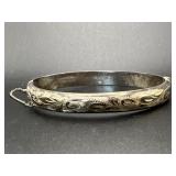 Sterling Silver Engraved Hinged Bangle Bracelet