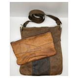 Vintage Leather Handbag & Pouch