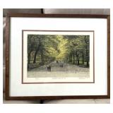 Harold Altman Signed Lithograph Central Park