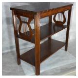 Wooden Harp Side Table 22.5x24x11.5"