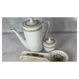 Coffee Pot Sugar Bowl & Spoon Holder