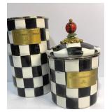 McKenzie Childs 8" Utensil Holder & Canister