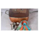 Copper Chef Pan & Measuring Spoons