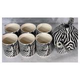 Vintage Equus grevyi Zebra Tea Set