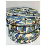Round Nautical Seat Cushions 15" Circle