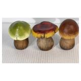 Stylized Mushroom Sculptures 2.5' , 2' & 2.5'