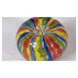 Glass Multi Color Paper Weight 3x4"