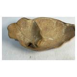 K Sandberg Signed Pottery Leaf 2.5x10x 7'
