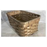 Dago Farms Woven Wood Basket  11 x 24 x 13.5"