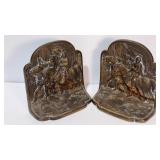 Cast Iron Crusaders Knights On Horse Bookend