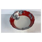 222 Fifth Gabrielle Silhouette Red Bowl Fine China