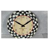 MacKenzie Childs Courtly Check  Kitchen Clock