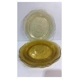 Federal Glass Amber Patrician Spoke 11 inch