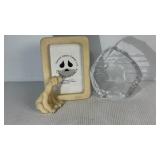 Nybro Glass Paper Weight & Polar Baer Picture