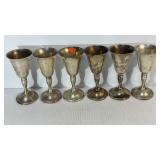 Sterling 6'  Goblets 2lb 8.2oz