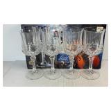 Longchamp Crystal Wine Gasses From France 8'