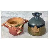 Roseville Snowberry Sugar Bowl & Syrup Pitcher
