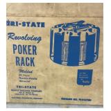 Vintage Tri-Statge Caddy with Chips and Cards