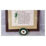 Framed Irish Blessing & Decorative Irish Plate