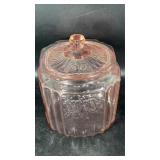 Anchor Hocking Mayfair Rose Pink Biacuit Jar