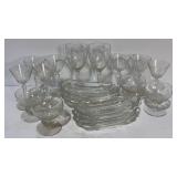 Etched Crystal Stemware & Glasses Plates