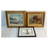 Singed Art Work 13x15' 12x14' & 10x11.5'