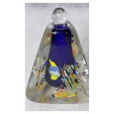 Glass Fish Paper Weight 5.5 x 4"