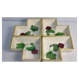 Divided Reddish Serving Dishes 5.75'