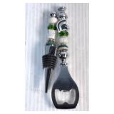 MI State Beaded Bottle Opener & Bottle Stopper