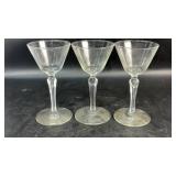 Crystal Cordial Glasses 5.75'