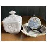 Westmoreland Milk Glass Candy Dish Corona Andrea