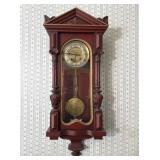 Antique Red Vienna Wall Clock Regulator Wood