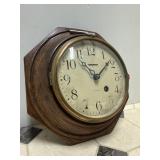 Antique New Haven Schoolhouse Octagon Clock