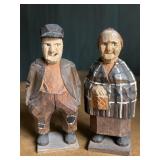 Scandinavian Flat-Plane Wood Carved Figures