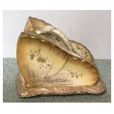 Victorian Style Porcelain Cheese Keeper Butterfly