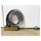 Large Brass Block Clock Chime Gong Part Vintage
