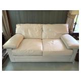 Distinction Leather Cream Love Seat