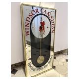Windsor Canadian Whiskey Clock Bar Mirror Sign